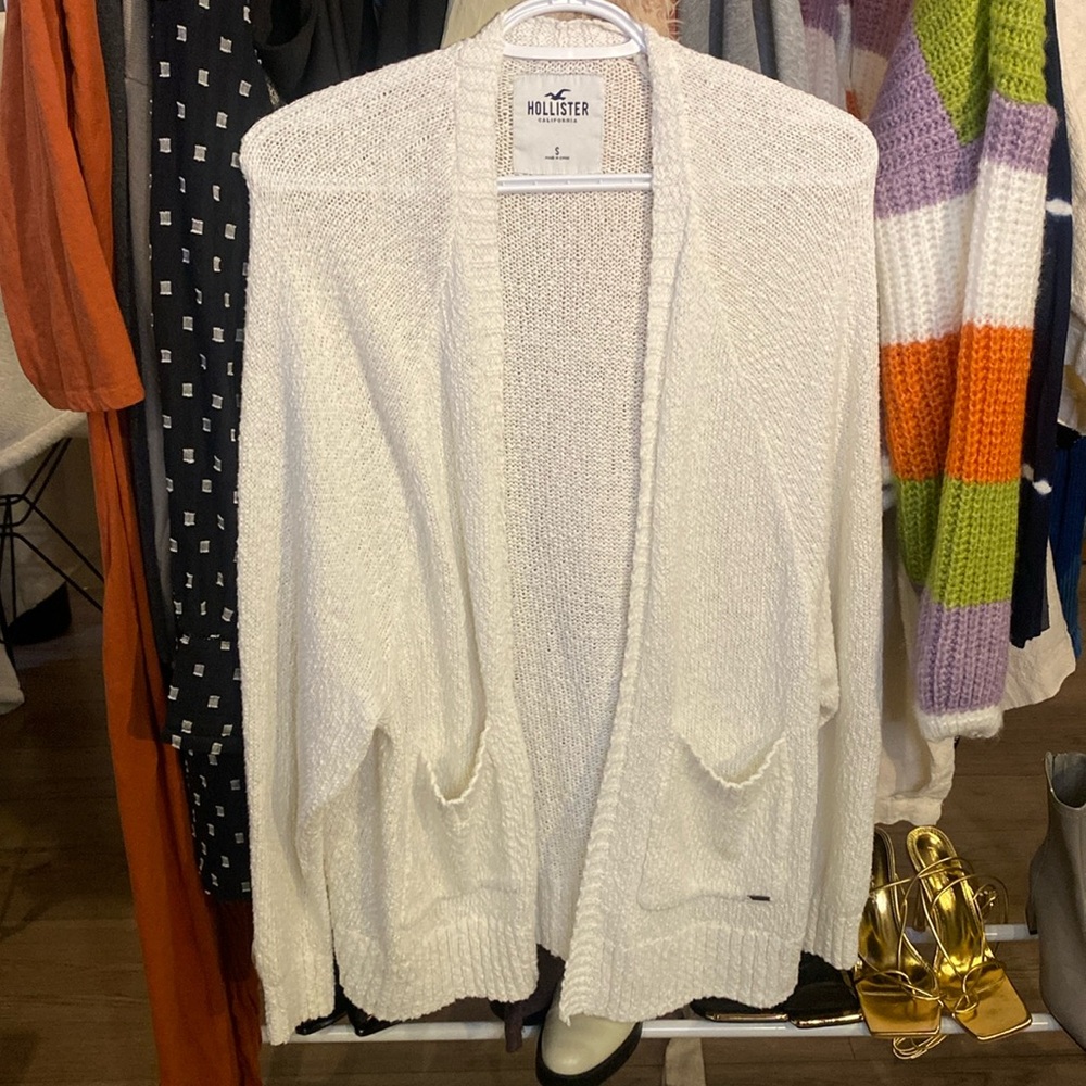 White Small Hollister Cardigan